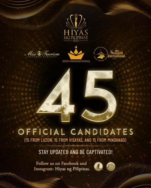 Official Candidates for Hiyas ng Pilipinas 2023